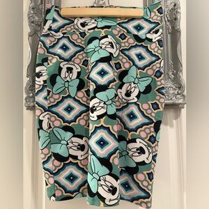 LuLaRoe Disney Medium Cassie Pencil Skirt w/ Minnie Mouse